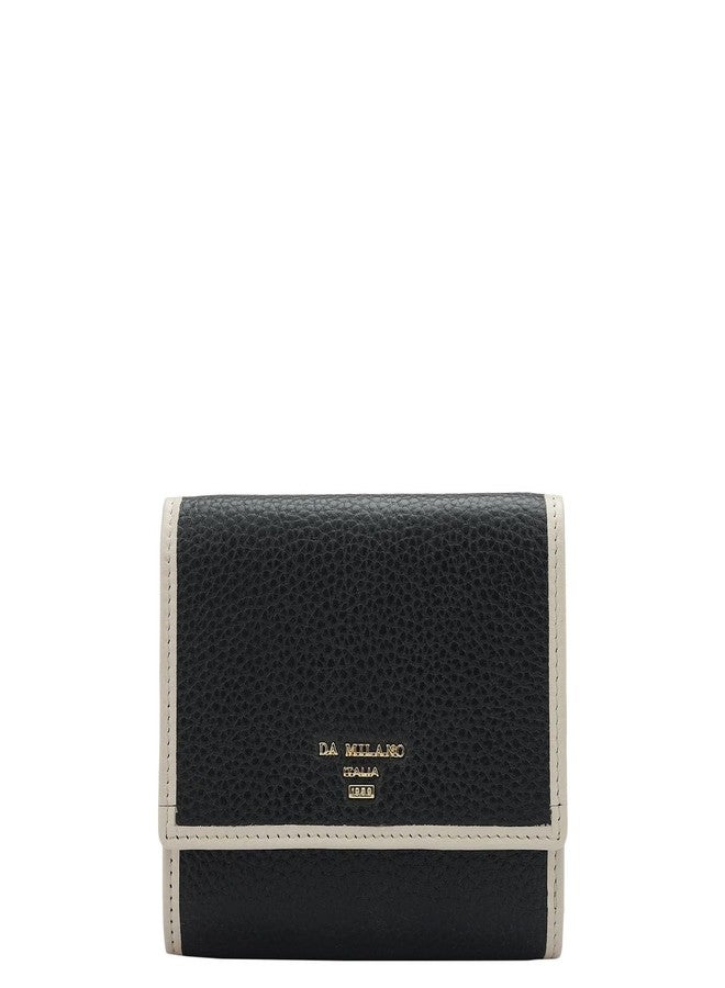Da Milano Mini Leather Wallet for Women - Black - Image 1